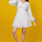 WHITE COTTON ONEPIECE  MIDI DRESS - Posh21